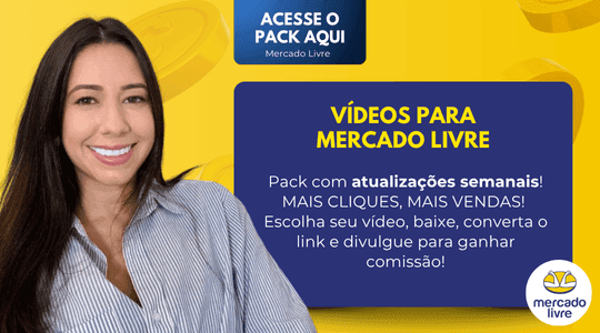 Pacote de vídeos Mercado Livre pronto para campanhas